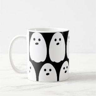 Schattig spook zwart en wit koffiemok