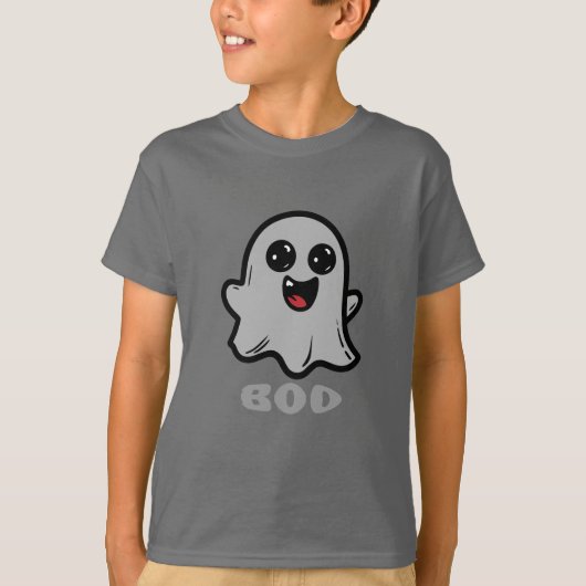 Schattig spookachtig Boo-cartoon T-shirt (Voorkant)