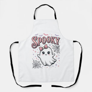 Schattig spookachtig vintage Halloween T-shirt ont Schort