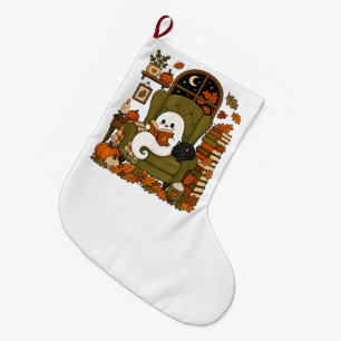 Schattig spookboek Zwarte kat Herfst Pompoen Grote Kerstsok