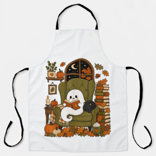 Schattig spookboek Zwarte Kat Herfst Pompoen Schort