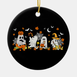 Schattig spookdrinken koffie Halloween Herfst Spoo Keramisch Ornament