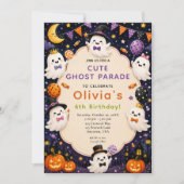 Schattig spookfeest verjaardag kaart (Voorkant)
