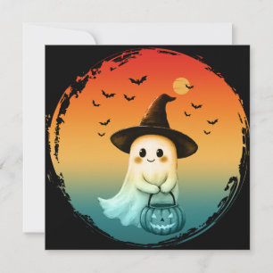 schattig spookhuis Halloween pompoen herfst najaar Kaart