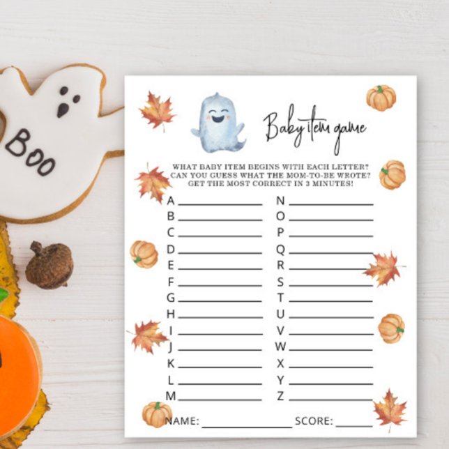 Schattig spookje - Baby Spel. Baby Shower Spel (Creator heeft geüpload)