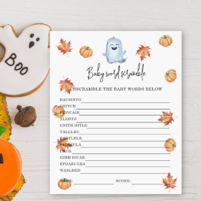Schattig spookje - Baby Woordpuzzel (Creator heeft geüpload)