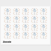 Schattig spookje - babyshower vierkante sticker (Vel)
