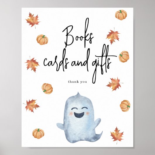 Schattig spookje - Boeken kaarten en cadeaus Poster (Voorkant)
