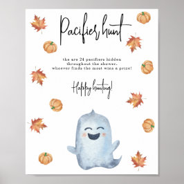 Schattig spookje - Fopspenen jacht spel baby showe Poster