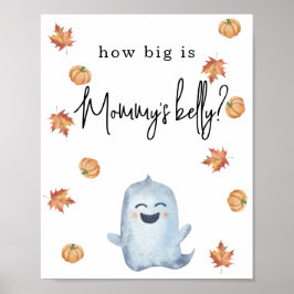 Schattig spookje - Hoe groot is mama's buik Poster