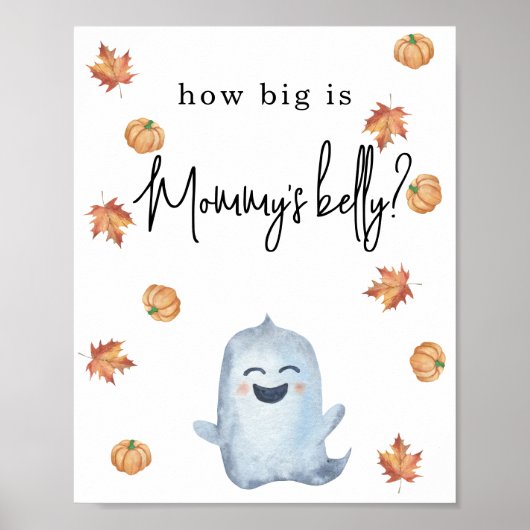 Schattig spookje - Hoe groot is mama's buik Poster (Voorkant)