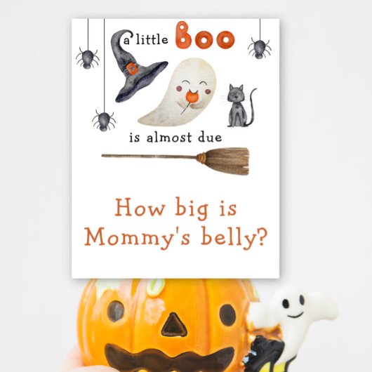 Schattig spookje - Hoe groot is mammie's buik Poster
