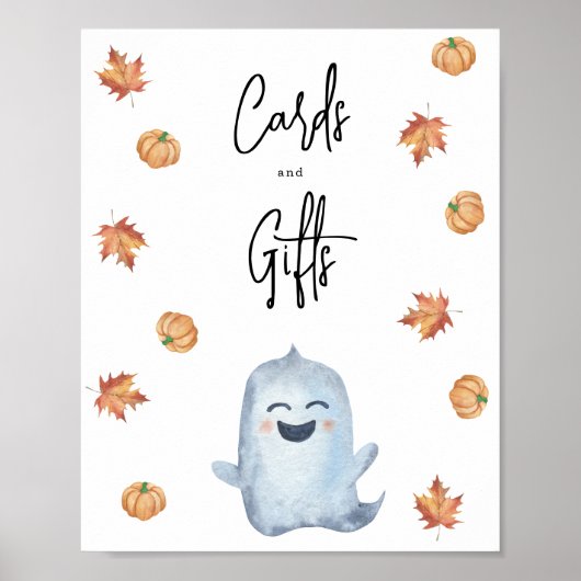 Schattig spookje - kaarten en cadeaus poster (Voorkant)
