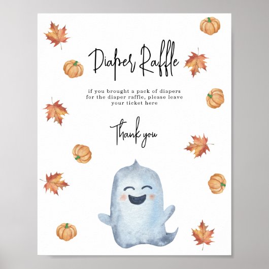 Schattig spookje - Luierraffle-spel Poster (Voorkant)