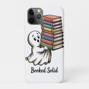 Schattig spookje met een hoge stapel boeken Case-Mate iPhone case