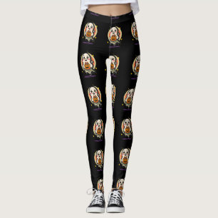 Schattig spookje met pompoen snoep emmer Retro Hal Leggings