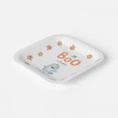 Schattig spookje met pompoenen Papieren bord (Gebogen)
