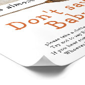Schattig spookje - zeg niet baby poster (Hoek)