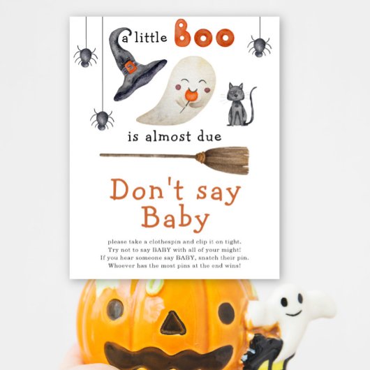Schattig spookje - zeg niet baby poster