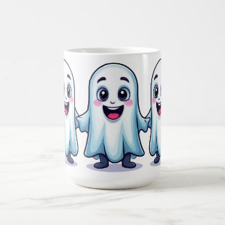 Schattig spooktrio hand in hand Halloween-vrienden Koffiemok