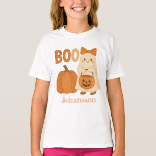 Schattig spooky pompoen vilt Kawaii Halloween T-shirt