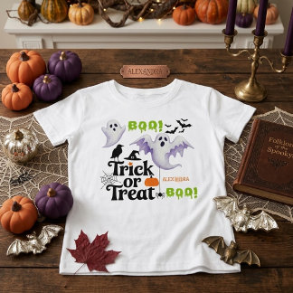 Schattig spooky trick-or-treat Halloween T-shirt m