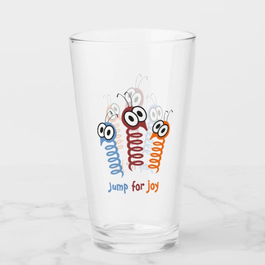 Schattig spring voor vreugde citaat grappig glas (Voorkant)