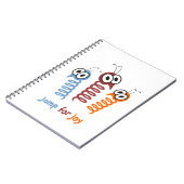 Schattig spring voor vreugde citaat grappig notitieboek (Linkerzijde)
