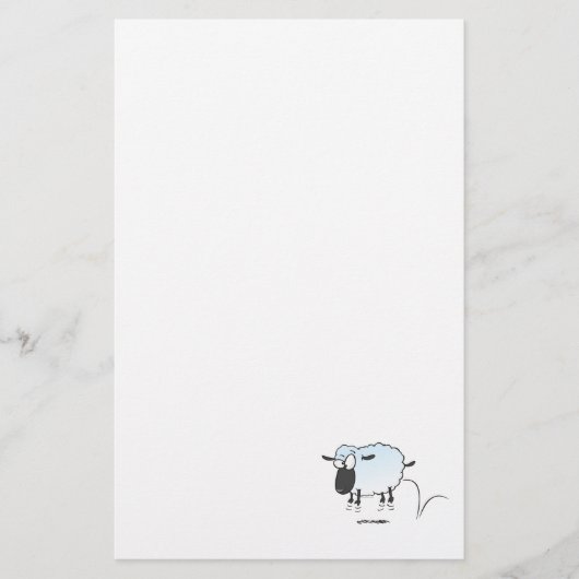 schattig springend lam schaap cartoon briefpapier (Voorkant)