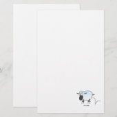 schattig springend lam schaap cartoon briefpapier (Voorkant / Achterkant)