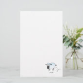 schattig springend lam schaap cartoon briefpapier (Staand voorkant)