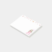 Schattig sprookje en bloemen op wit post-it® notes (Schuin)