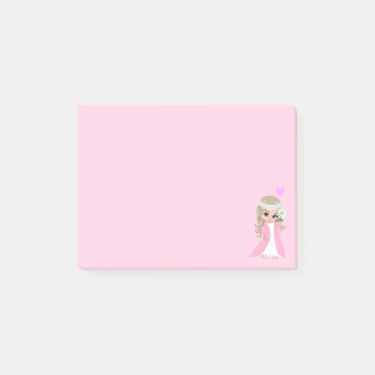 Schattig sprookje op roze Post-it-notities Post-it® Notes (Voorkant)