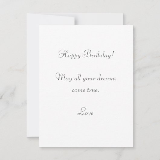 Schattig sprookje op witte verjaardag kaart (Achterkant)