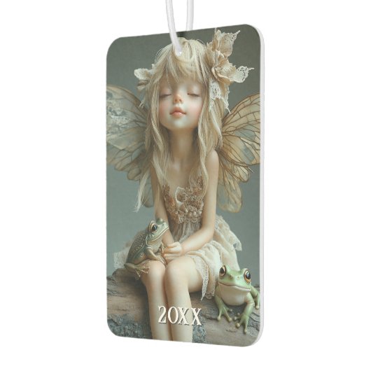 Schattig Sprookjesbeeldje  Wings Green Frogs Luchtverfrisser (Links)