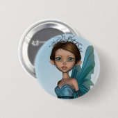 Schattig sprookjeselfje ronde button 5,7 cm (Voorkant /achterkant)