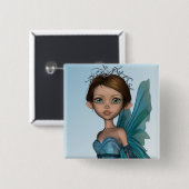 Schattig sprookjesfiguur vierkante button 5,1 cm (Voorkant /achterkant)