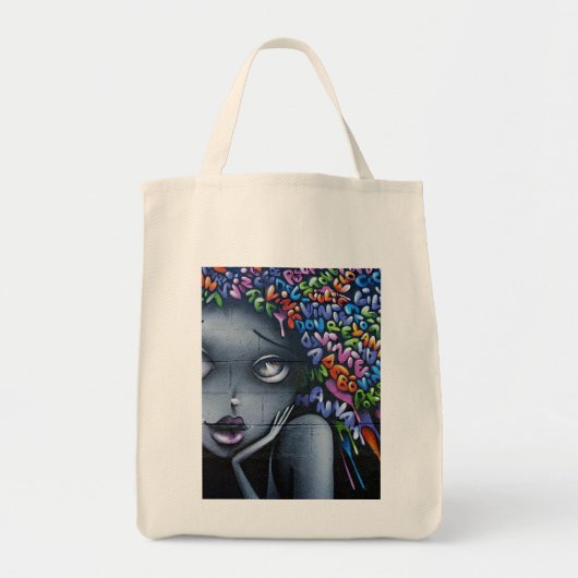 Schattig Sprookjesgraffiti Tote Bag (Voorkant)