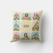 Schattig sprookjeskasteel en prinses Doodles Kussen (Achterkant)