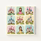 Schattig sprookjeskasteel en prinses Doodles Notitieboek (Achterkant)
