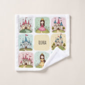 Schattig sprookjeskasteel en prinses Doodles Washandje (Wasdoekje)