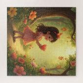 schattig sprookjesmeisje legpuzzel (Horizontaal)