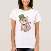 Schattig St. Patricks Cat T-shirt (Voorkant)