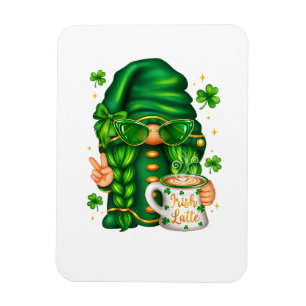 Schattig St. Patrick's Day Kabouter die Koffie Dri Magneet