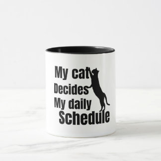 Schattig staand kat ontwerp mok