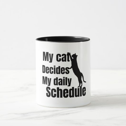 Schattig staand kat ontwerp mok (Midden)