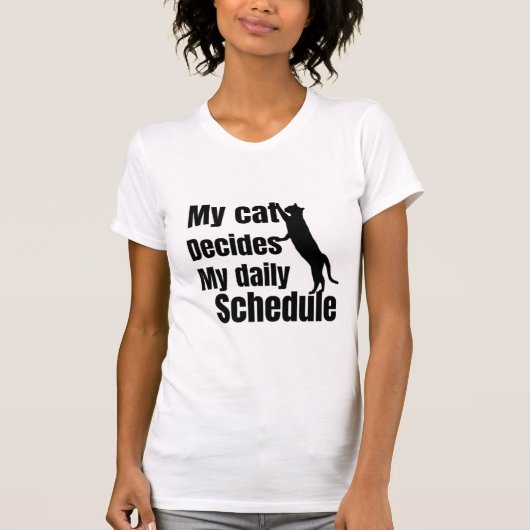 Schattig staand kat ontwerp t-shirt (Voorkant)