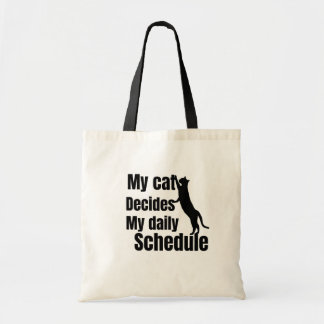 Schattig staand kat ontwerp tote bag