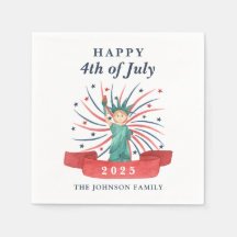 Schattig standbeeld van Liberty Happy 4 juli