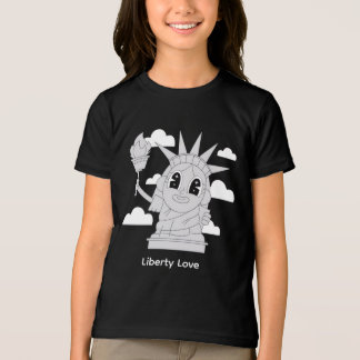 Schattig Standbeeld van Vrijheid Tri-Blend Shirt